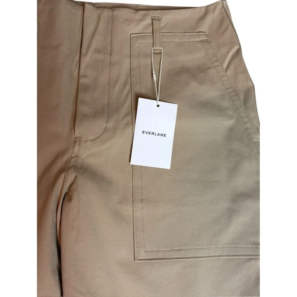 NEW Everlane Wide Leg Crop Utility Pants Size 14 Khaki 26.5